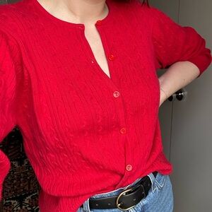 VINTAGE RED CARDIGAN